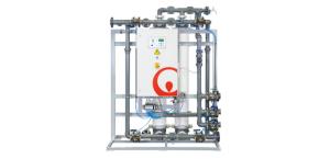 Skid-mounted ultrafiltration system for water reuse and process water applications.