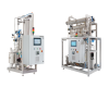 Packaged distillation systems that make highly purified water and water for injection.
